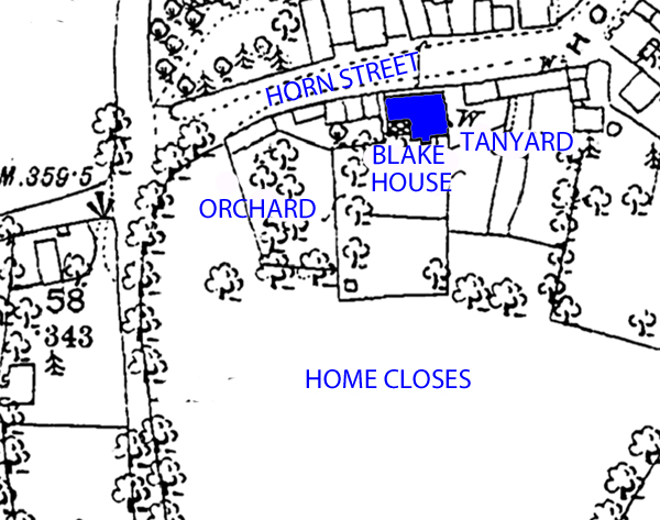 Map showing Blake House